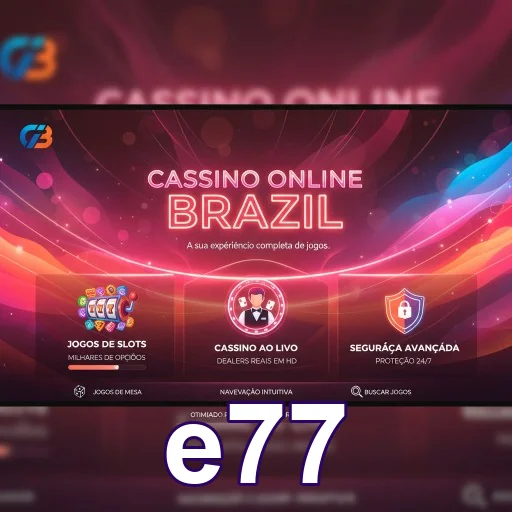 Tela do app e77 com chat de suporte rápido no mobile