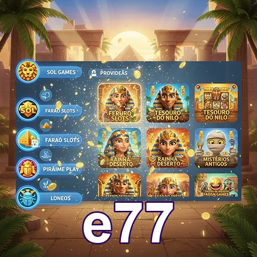 Tela leve da plataforma e77 no celular em carregamento