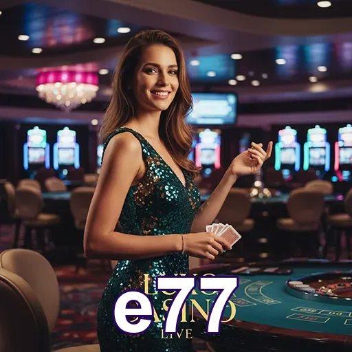 Celular exibindo promoções ativas da e77 no app